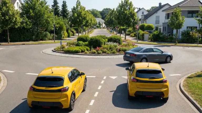Welches Verhalten ist richtig? Gelbes Auto – Lösung 1.3.01-060-M