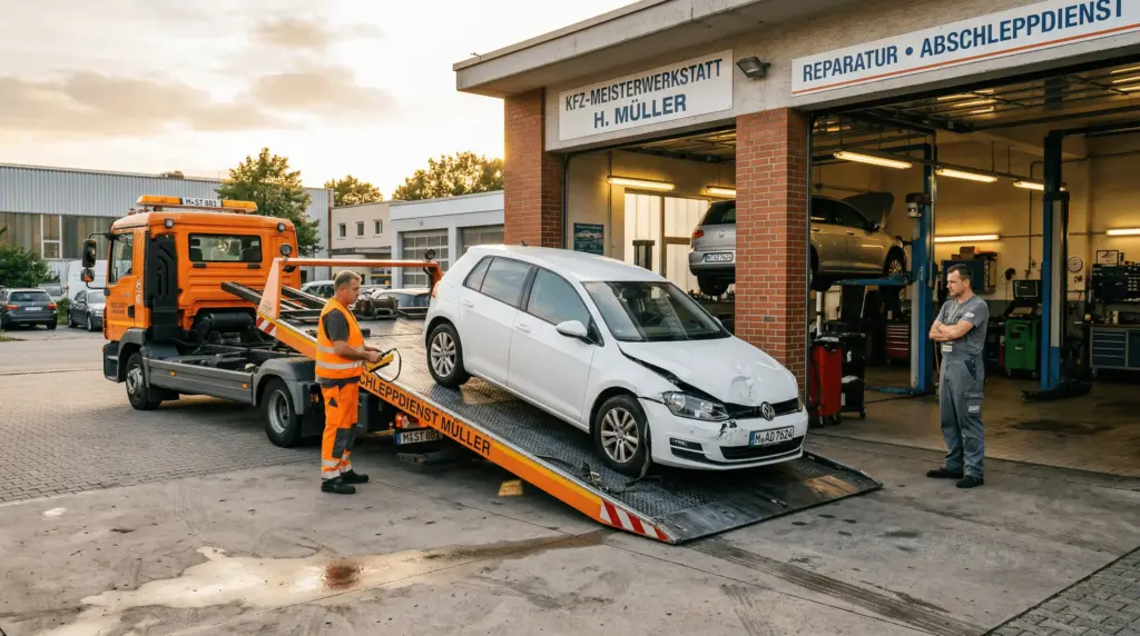 Was kostet Abschleppen zur Werkstatt? Alle Preise 2026 - KFZPick.de