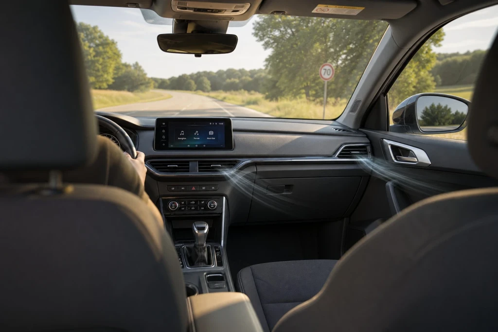 Der Innenraum des 2025 Honda HR-V mit dem Luftdiffusionssystem für komfortable Frischluftzufuhr