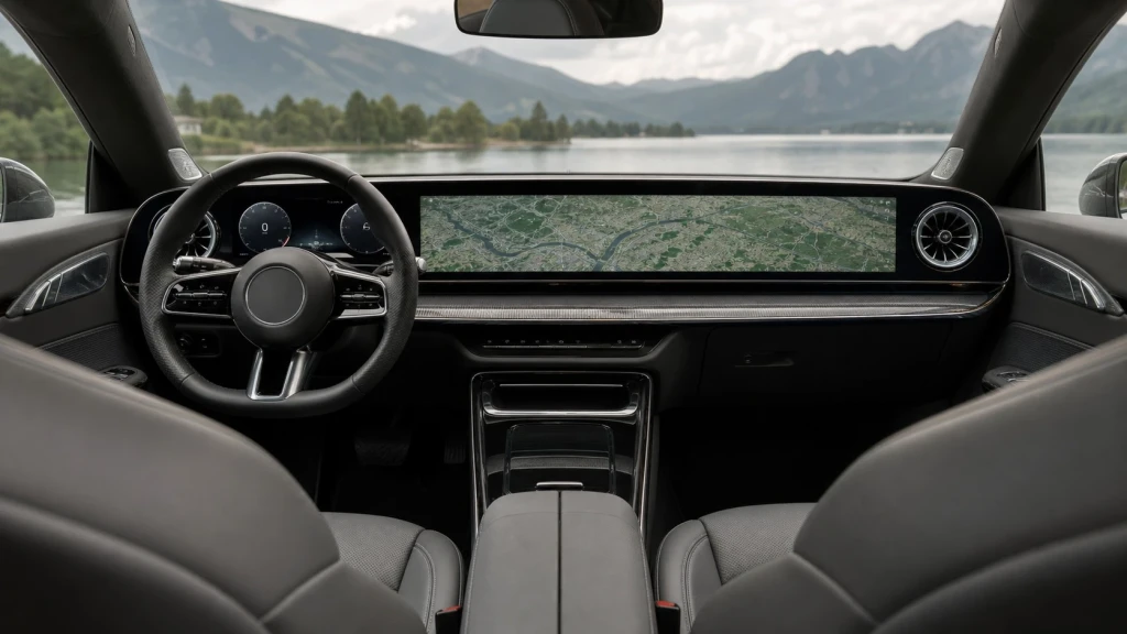 Der moderne Innenraum des 2026 Mercedes-Benz CLA mit dem dreiteiligen MBUX Superscreen