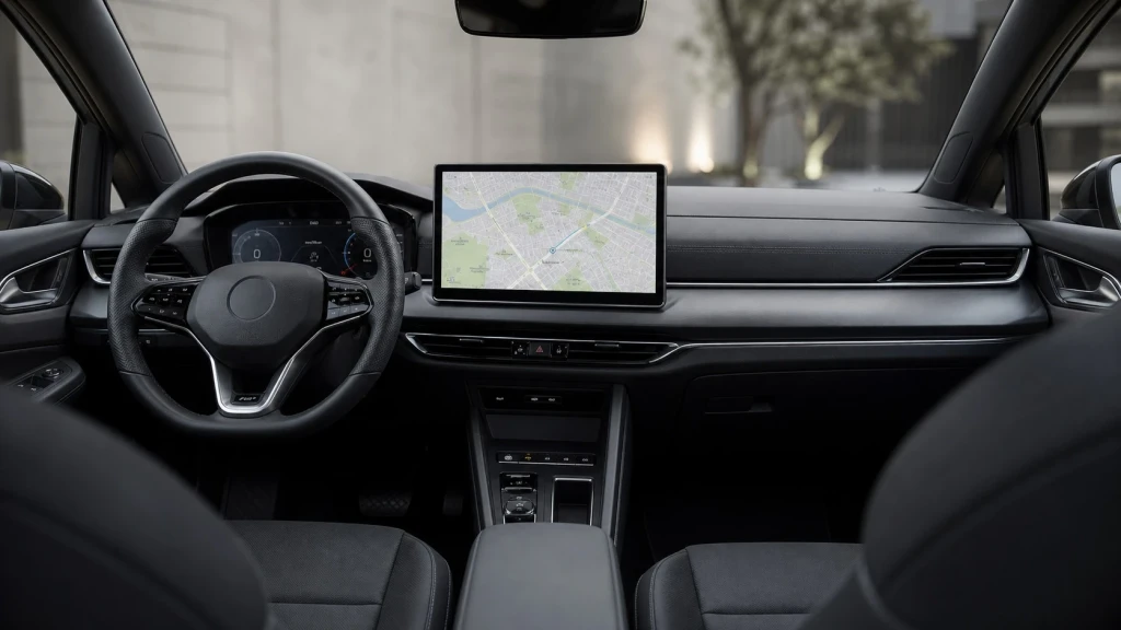 Modernes digitales Cockpit des Opel Corsa mit 10-Zoll-Infotainment-Bildschirm.