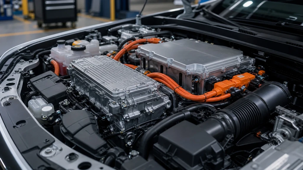 Der e:HEV-Hybridantrieb der neuen Generation im Motorraum.