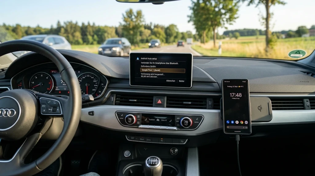 Kabelloses Einrichten von Android Auto über die Bluetooth- und WLAN-Kopplung