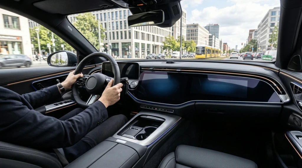 Der Innenraum des 2026 Mercedes-Benz CLA mit dem innovativen MBUX Superscreen.