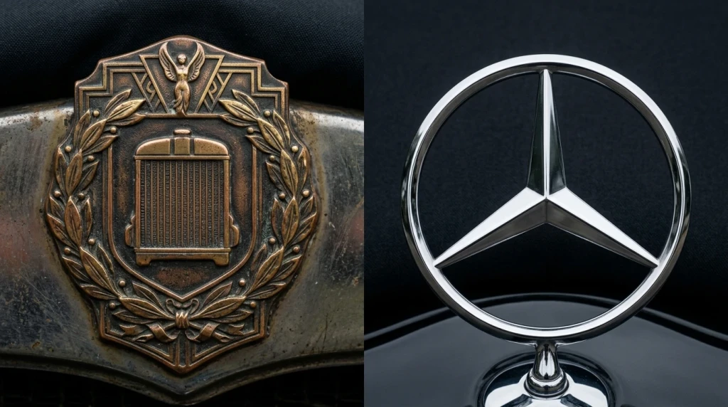 Historische Patentzeichnung und Archivdokumente zur Entstehung des Mercedes-Sterns von 1909