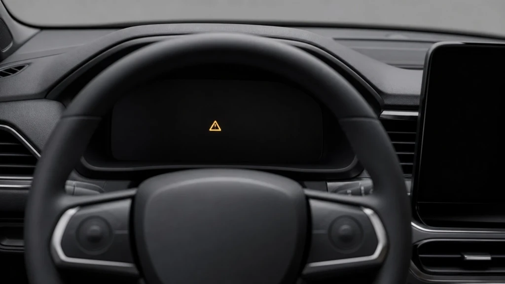 Nahaufnahme der VSA-Warnleuchte auf dem Armaturenbrett eines Honda-Fahrzeugs.