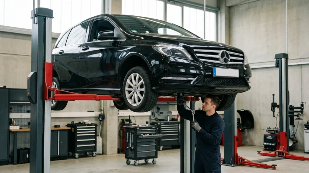 Durchführung von Service A und Service B bei der Mercedes-Benz Inspektion.