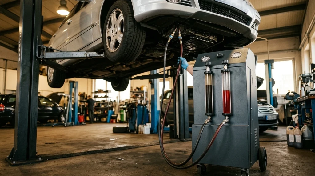 Kostenvergleich zwischen Getriebespülung und einfachem Ölwechsel bei Mercedes Automatik