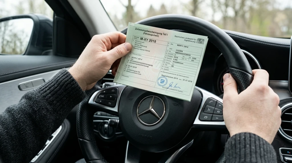 Prüfung des Motorcodes im Fahrzeugschein Feld D.2 zur Erkennung welche Mercedes Motoren von Renault stammen