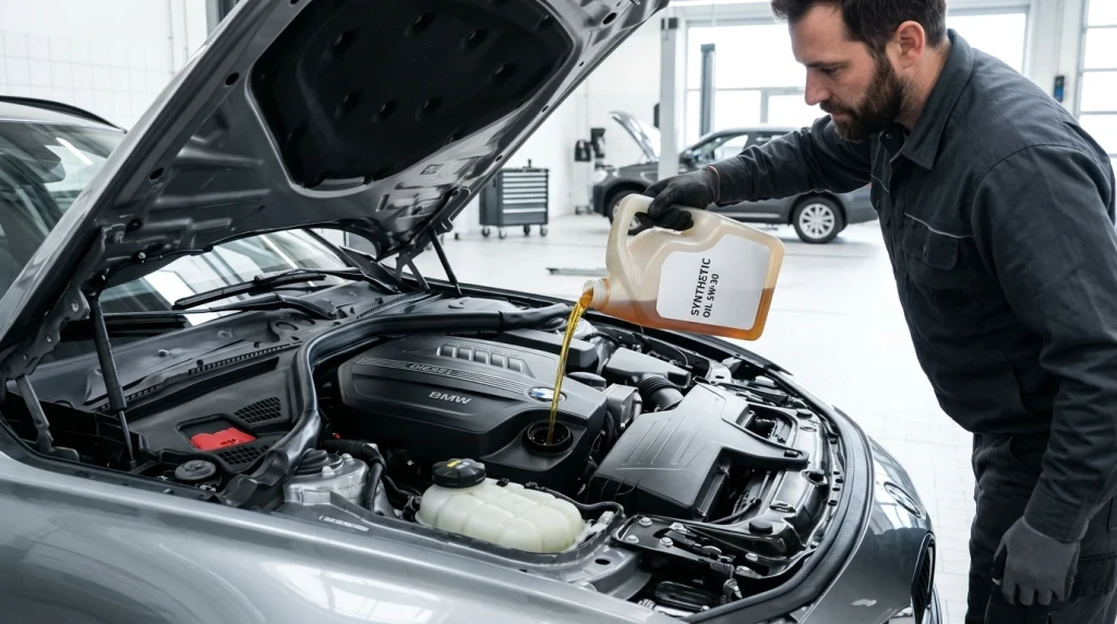 Welches Öl für den Mercedes Sprinter Diesel beim Einfüllen in den Motorraum