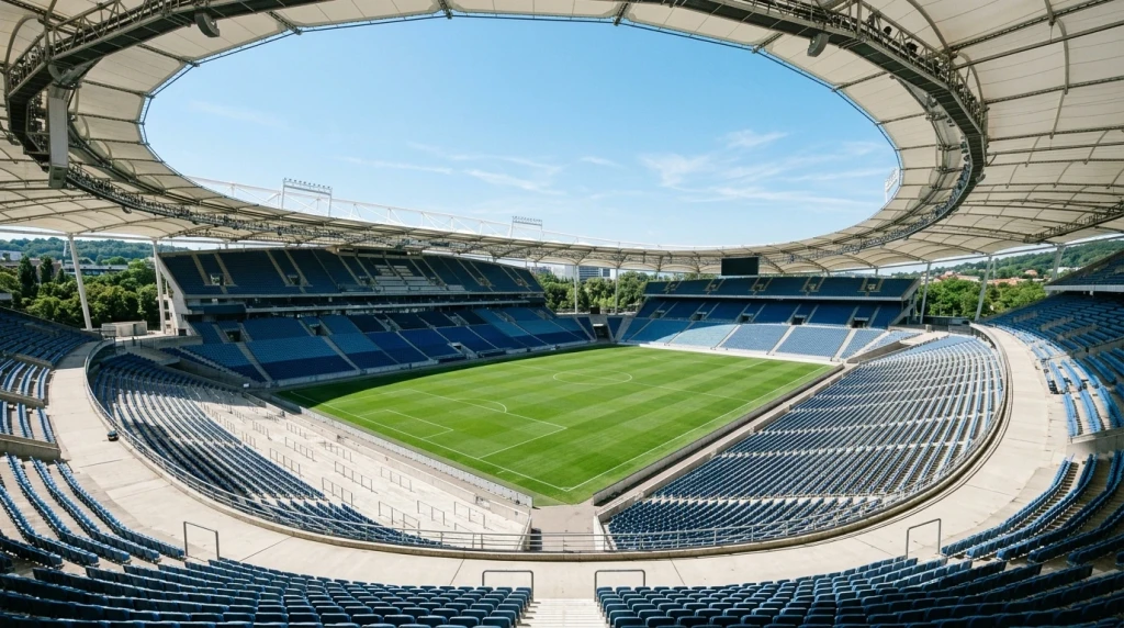 Das Stuttgarter Stadion (ehemalige Mercedes-Benz Arena), das heute MHP Arena heißt.