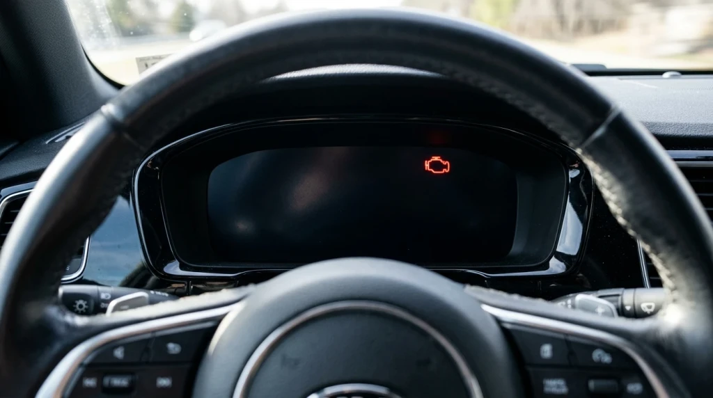 Die leuchtende Motorkontrollleuchte warnt vor möglichen Defekten und erfordert eine Werkstattdiagnose.
