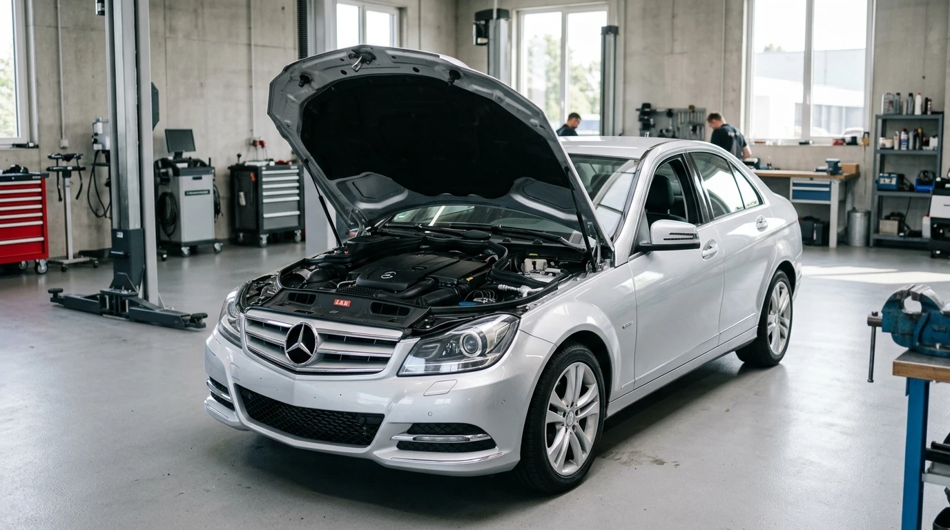 Wo ist die Batterie beim Mercedes C-Klasse W204 – und wo sitzt der Rest?